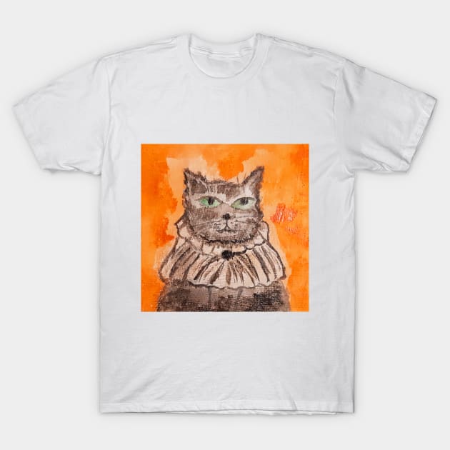 Halloween, halloween gift, halloween idea, watercolor, cat, pet, animal, cats, kitty, holiday, holidays T-Shirt by grafinya